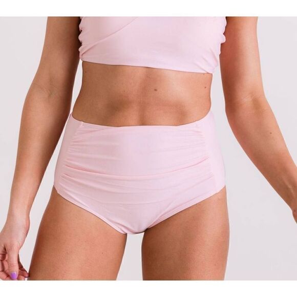NWT Set: Sports Bikini & High Waist Full Coverage Bottom In Pink And Black - Picture 14 of 14